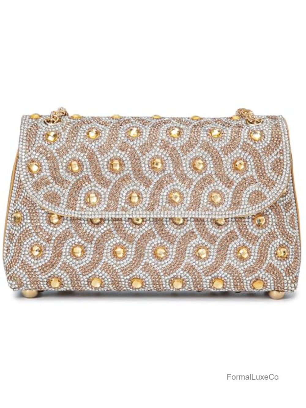 Rhinestone Chain Evening Clutch Shoulder Crossbody Bag Sparkly Square Purse
